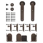 Barn Door Round Track Stop Kit, Oil-Rubbed Bronze Finish