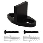 Barn Door Round Rail Floor Guide for Wood Doors, Face Mount, Stainless Steel Finish