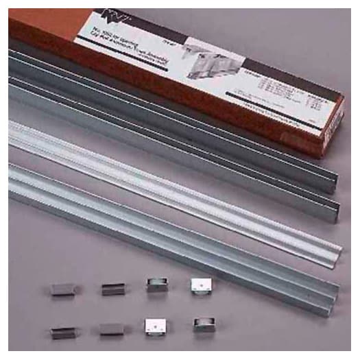 P1092 72" Roll-Ezy Track Assembly Set for Small to Medium Sliding Glass Door, Aluminum Finish
