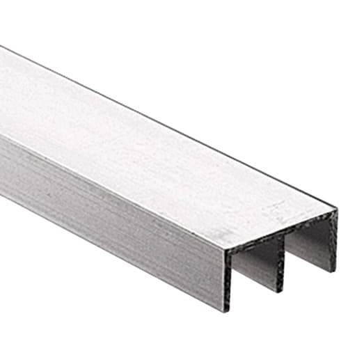 P1093 144" Upper Double Channel for Small to Medium Sliding Glass Door, Aluminum Finish
