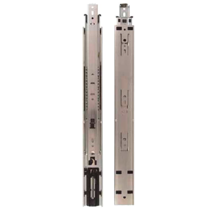 8419 Drawer Slide with 100lb Capacity, Overtravel Extension, Side-Mount, Self-Closing, Anochrome, 24