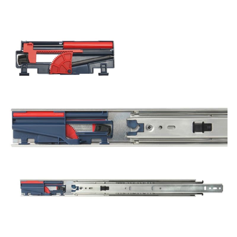 8450FM Drawer Slide with 100lb Capacity, Full Extension, Side-Mount, Soft-Closing, Anochrome, 18", Polybag