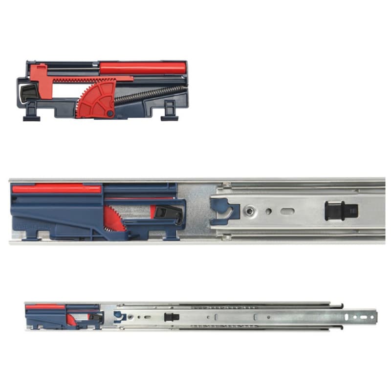 8450FM Drawer Slide with 100lb Capacity, Full Extension, Side-Mount, Soft-Closing, Anochrome, 28", Polybag