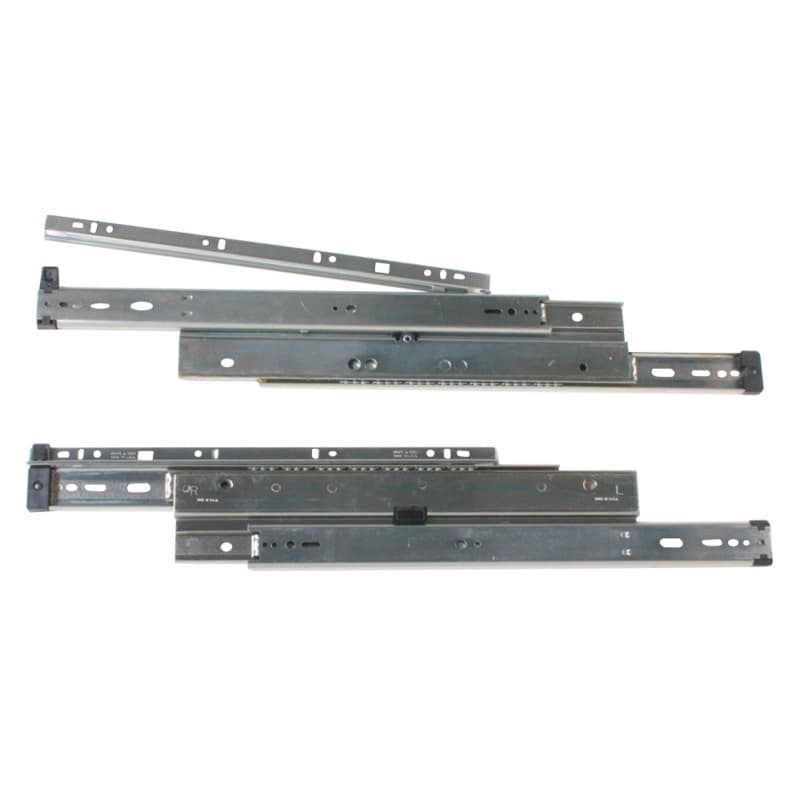 8520 File Drawer Slide with 175lb Capacity, Full Extension, Side-Mount, Anochrome, 18", Polybag
