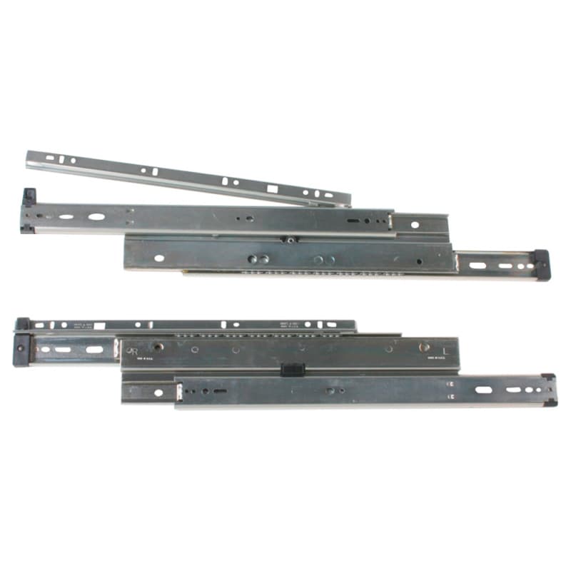 8520 File Drawer Slide with 175lb Capacity, Full Extension, Side-Mount, Anochrome, 20", Polybag
