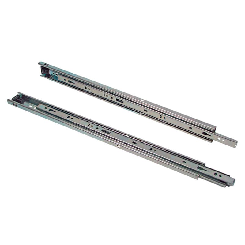 8525 File Drawer Slide with 175lb Capacity, 1-1/2" Overtravel Extension, Side-Mount, Anochrome, 20", Bulk Box
