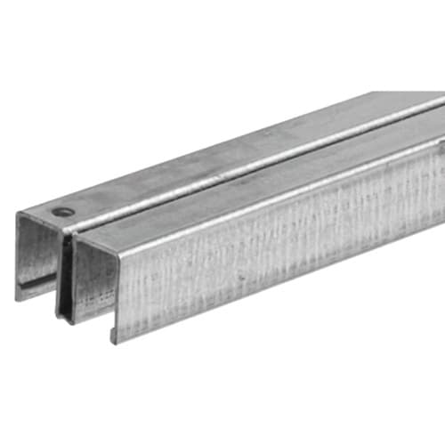 144" Sliding Glass Door Double Upper Channel, Zinc Finish