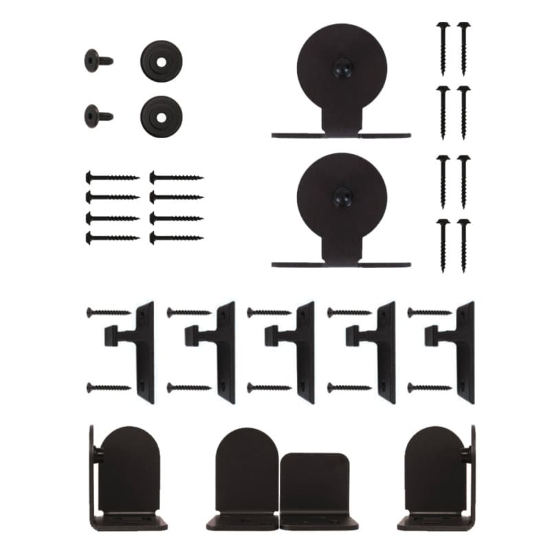 Monte Carlo Round Track Hardware Kit, Black Finish