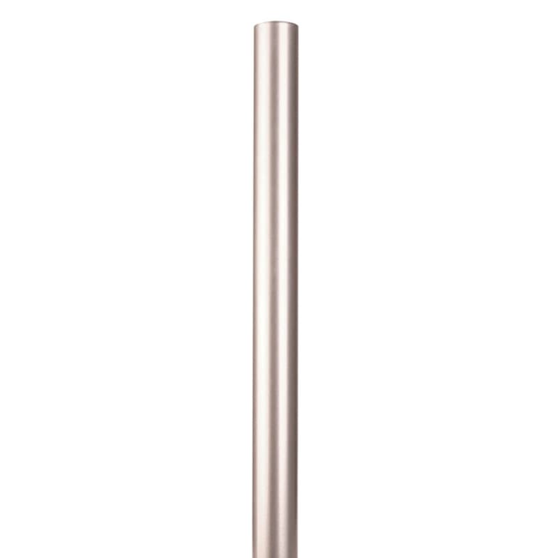 6' Barn Door Aluminum Round Track, Satin Nickel Finish 5/Pack