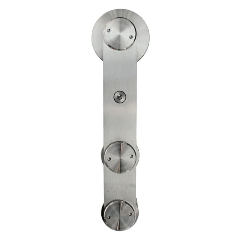 Barn Door Strap Stick Carrier Kit, Face Mount, Stainless Steel Finish