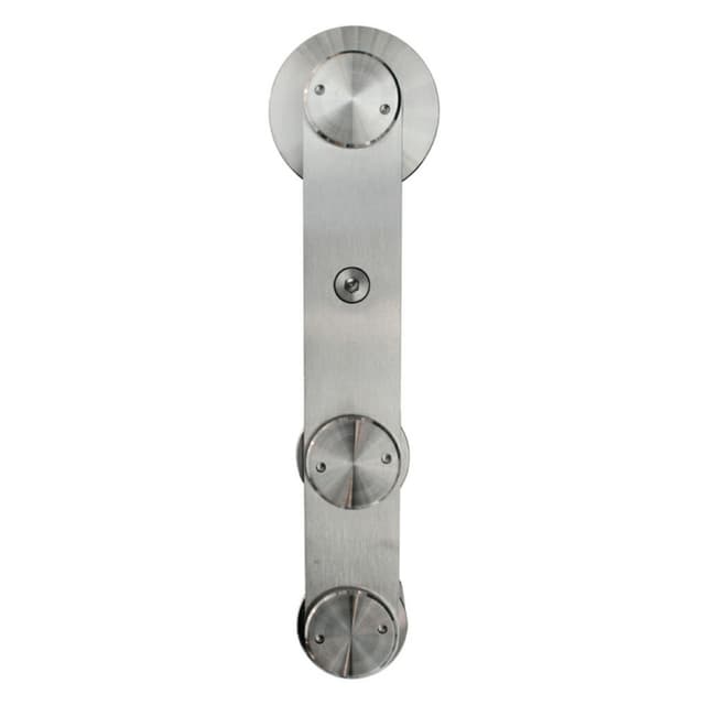Barn Door Strap Stick Carrier Kit, Face Mount, Stainless Steel Finish