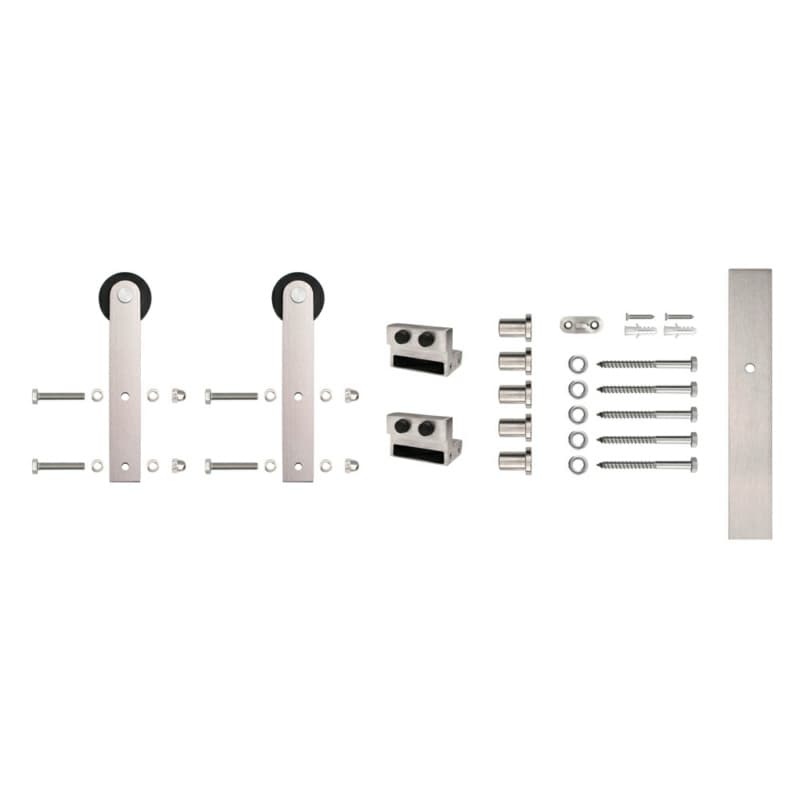 Barn Door Flat Rail Strap Stick Carrier Kit, Face Mount, Stainless Steel Finish