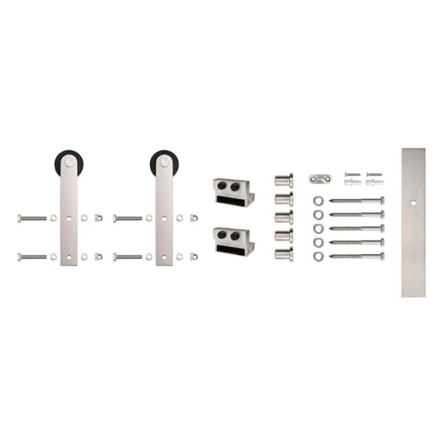 Barn Door Flat Rail Strap Stick Carrier Kit, Face Mount, Stainless Steel Finish