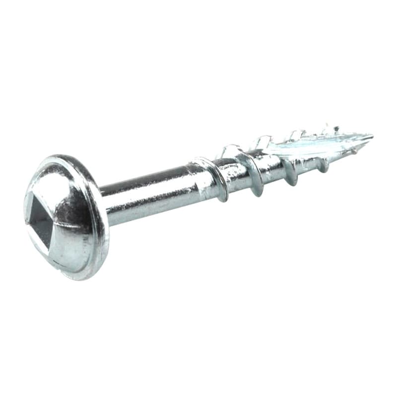 #8 x 1" Maxi-Loc Head Face Frame/Pocket-Hole Screw, Square Drive Coarse Thread and Type 17 Auger Point, Zinc, Box of 5 Hundred by Kreg