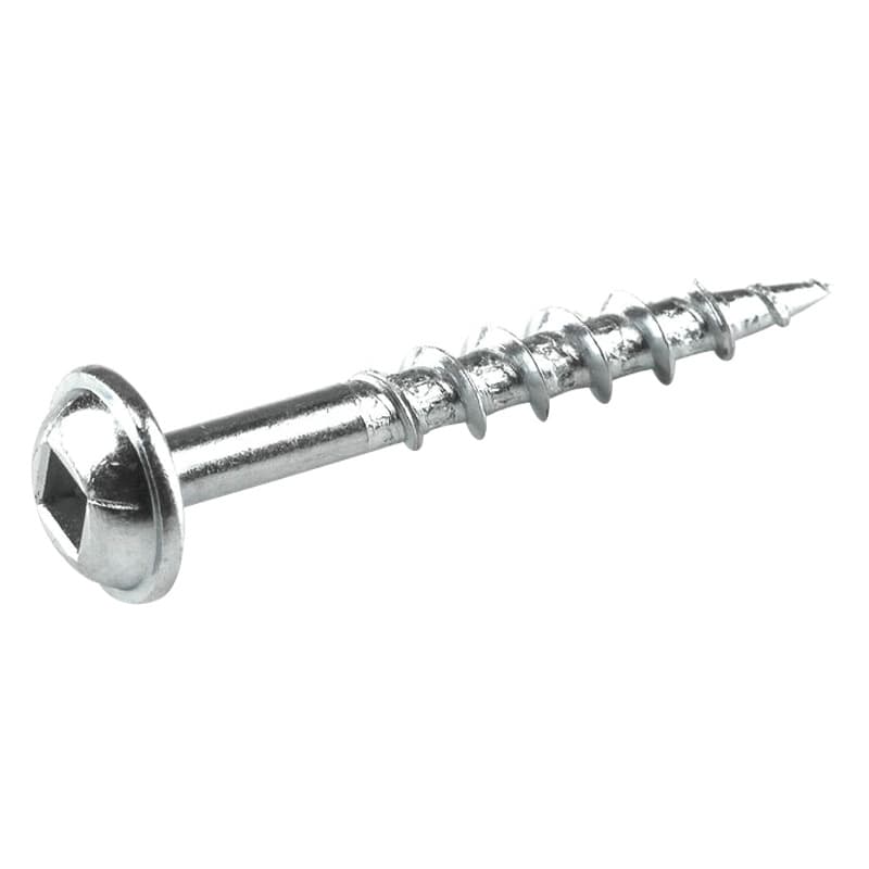 #8 x 1-1/4" Maxi-Loc Head Face Frame/Pocket-Hole Screw, Square Drive Coarse Thread and Type 17 Auger Point, Zinc, Box of 5 Thousand by Kreg