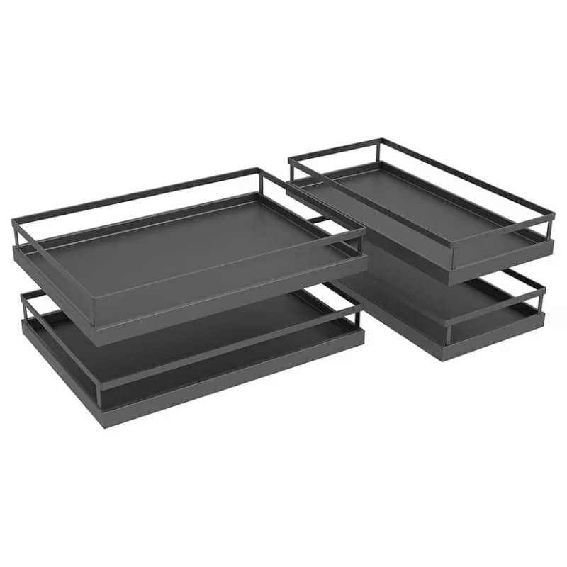 MagicCorner 15" Tray, Chrome/Maple (2/piece)