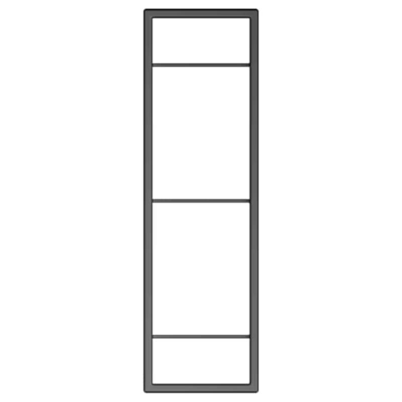 Youk 35-5/8" x 12-5/8" Ladder Rack, Jet Black