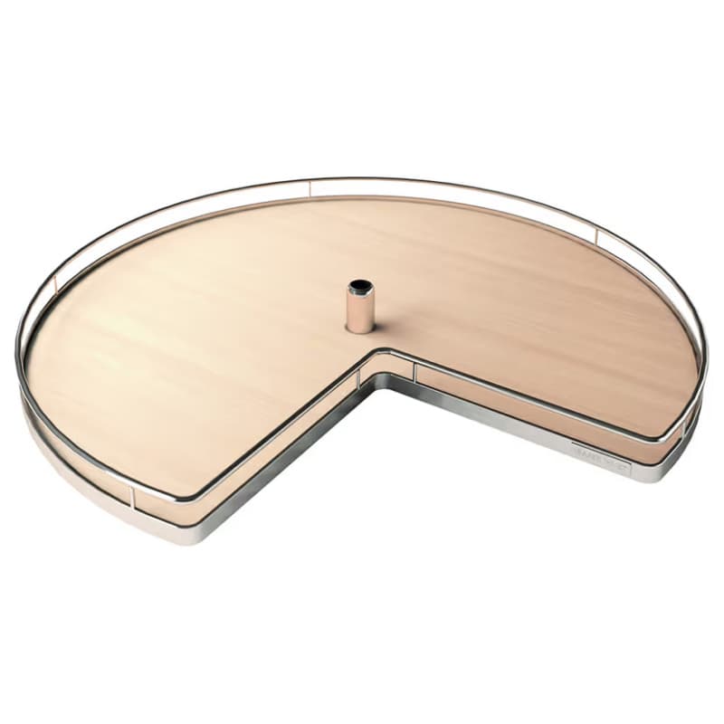 Lazy Susan 32" Shelf Kidney Shaped Corner Arena Classic, Champagne/Maple (2/Piece)
