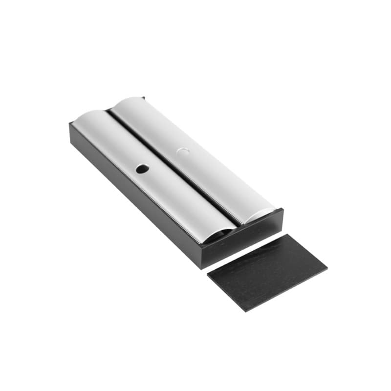 5-3/8" StraightLine Foil/Wrap Dispenser with Two Aluminum Lids, Black Ash