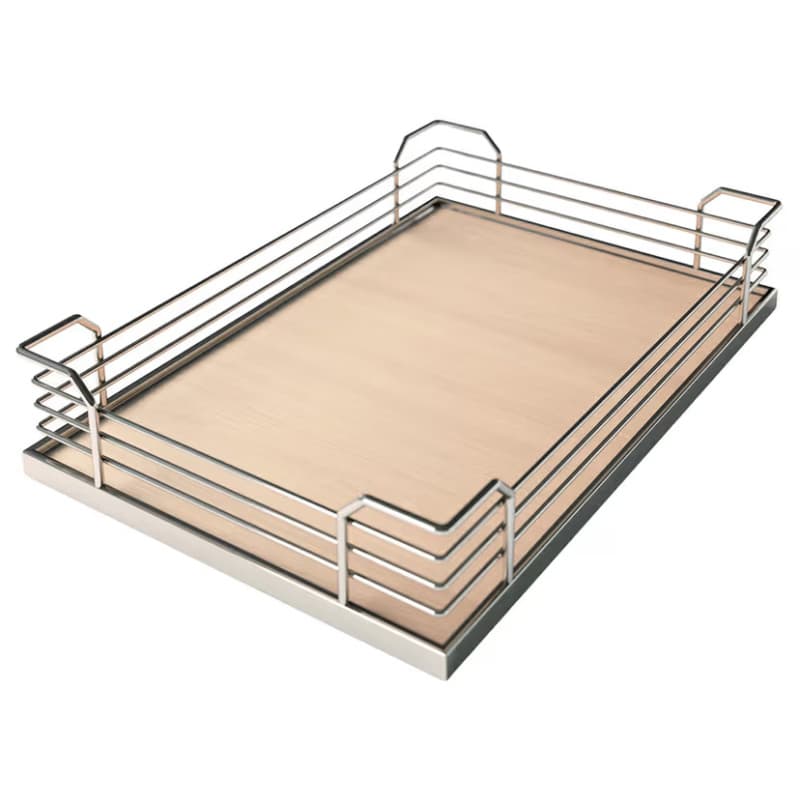 TANDEM 12-7/8" Shelf Solo Tray Set, Champagne/Maple (2/Piece)