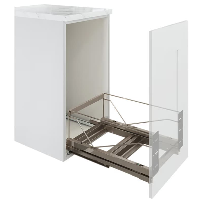12-1/2" Wide Double Pull Out Frame Only, Champagne