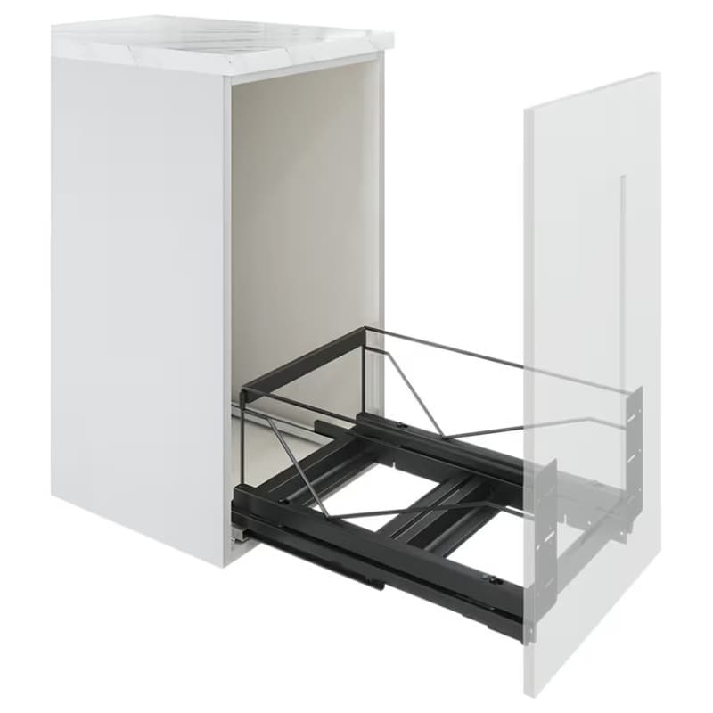 12-1/2" Wide Double Pull Out Frame Only, Anthracite