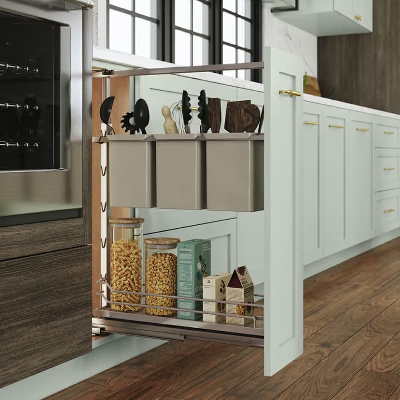 6" DISPENSA Base Pull-Out Utility Set, Champagne