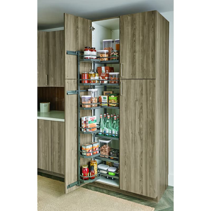 14-1/8" TANDEM Arena Style Door Shelf, Anthracite (2/Piece)