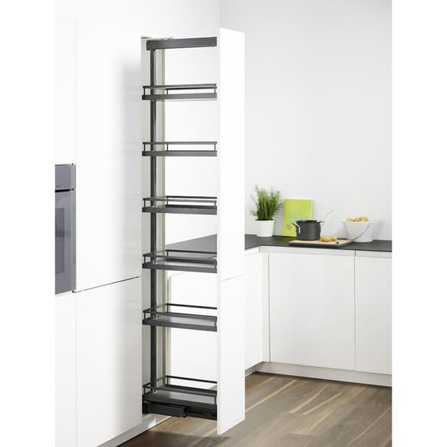 Kessebohmer USA Inc Dispensa Arena Style 22" Wide Anthracite Pantry Pull-Out