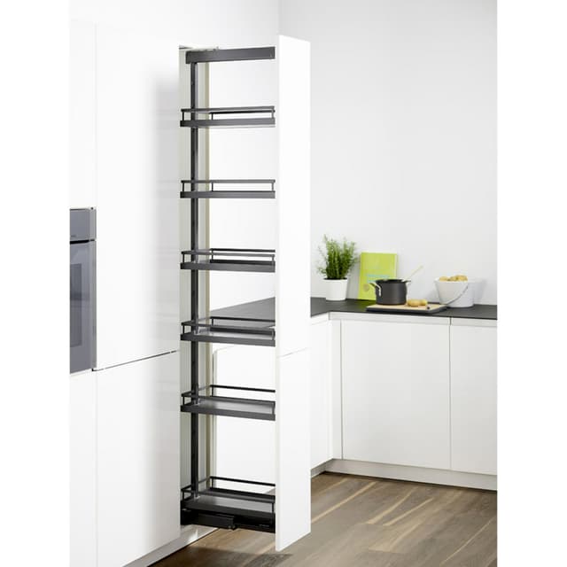 Kessebohmer USA Inc Dispensa Arena Style 10" Wide Anthracite Pantry Pull-Out