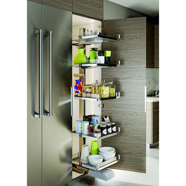 Kessebohmer USA Inc Lavido Arena Select 23-5/8" Pantry Pull-Out, Chrome/Anthracite