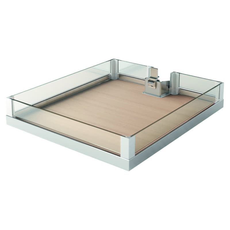 4-Shelf LAVIDO Small Pantry Pull-Out Kit with Soft-Open/Soft-Close/Arena Plus Shelves, Chrome/Maple