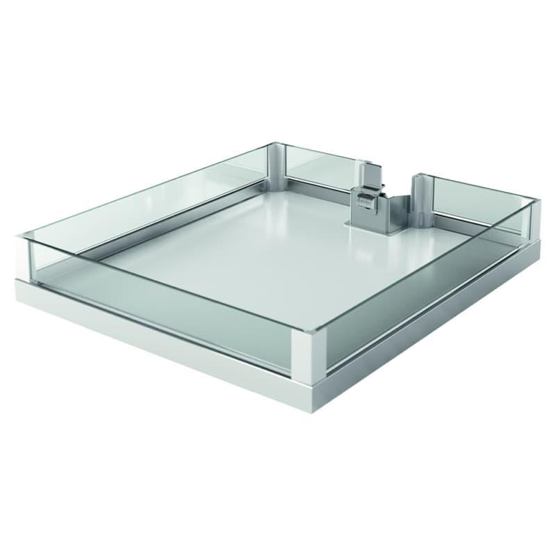 4-Shelf LAVIDO Small Pantry Pull-Out Kit with Soft-Open/Soft-Close/Arena Plus Shelves, Chrome/White, 44-1/2" Height