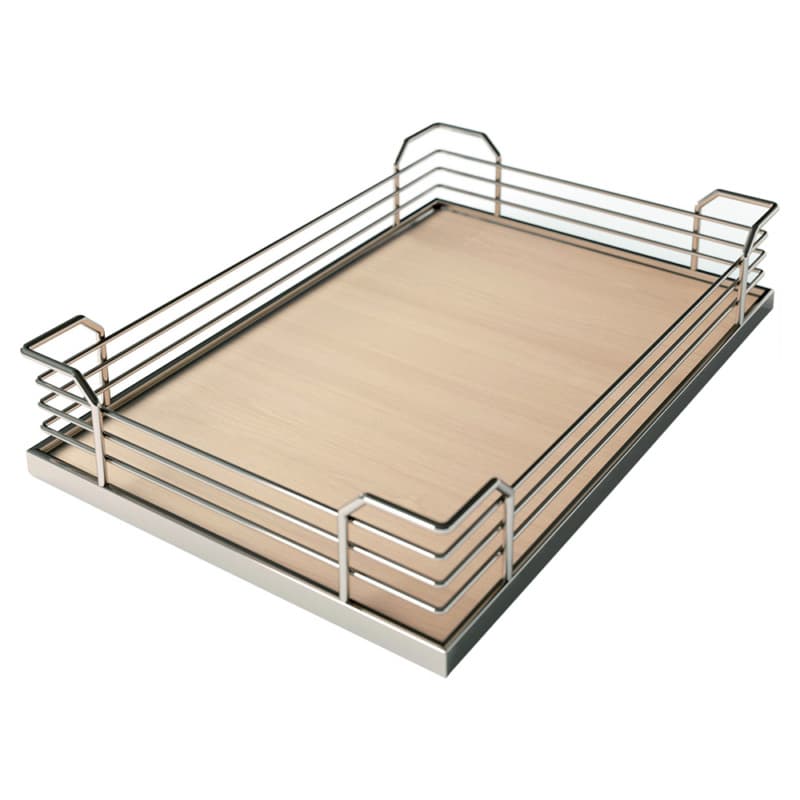 4-Shelf TANDEM Small Pantry Pull-Out Kit with Soft-Open/Soft-Close/Arena Plus Classic Shelves, Chrome/Maple