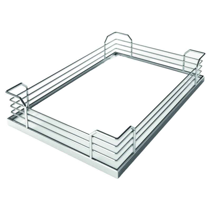 4-Shelf TANDEM Small Pantry Pull-Out Kit with Soft-Open/Soft-Close/Arena Plus Classic Shelves, Chrome/White