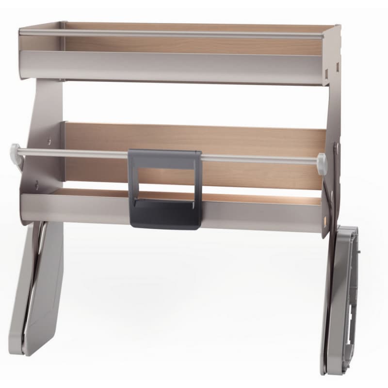 iMove 2-Tray Pull-Down Shelf with Soft-Open/Soft-Close for 24" Cabinet Opening, Champagne/Maple