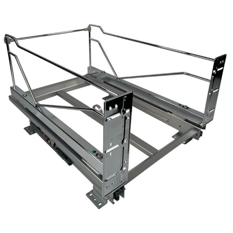 15-1/2" Wide Single Pull Out Frame Only, Chrome (16/Units)