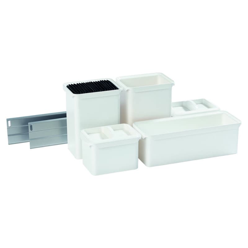 10" DISPENSA YOUBOXX1 Base Cabinet Organizer Pull-Out/Arena Plus Shelf with Soft-Close, Chrome/White, 24" - 32" Height