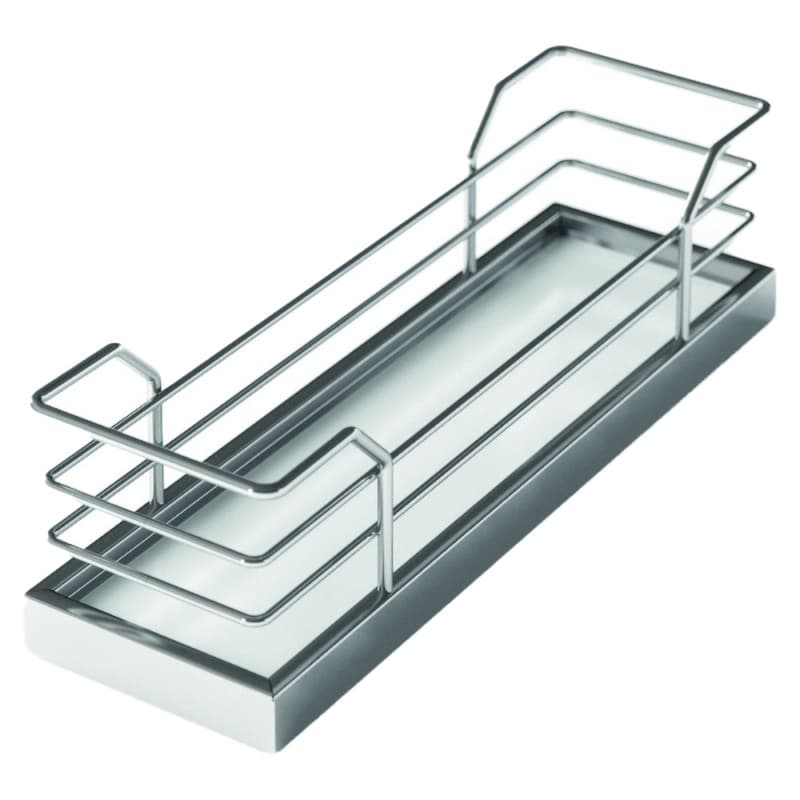 3" 4-Tier Spice Rack Kit with Arena Plus Shelves/Pull-Out, Chrome/White