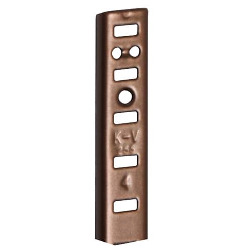 24" KV255 Heavy-Duty Aluminum Pilaster Standard, Walnut Finish 100/Box