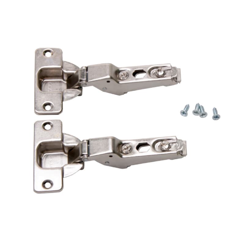 Inset Door Hinge Kit for KV Pocket Door Slides for 3/4" Door Thickness, 3/4" Cup Diameter, Free-Swinging, Nickel