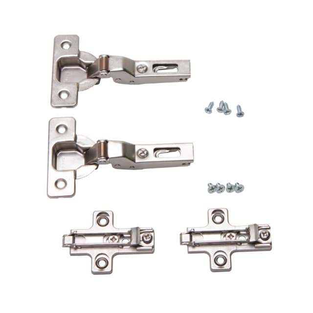Inset Door Hinge Kit for KV Pocket Door Slides for 3/4" Door Thickness, 3/4" Cup Diameter, Self-Closing, Nickel