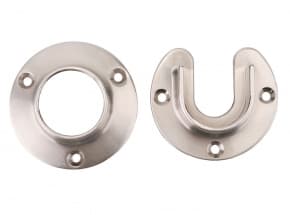 1-5/16" Pole Sockets, Brushed Nickel, 1 Open, 1 Closed