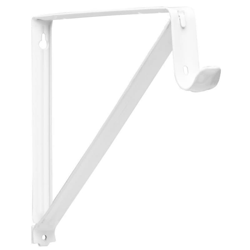 13" Closet-Pro Heavy-Duty Shelf/Rod Bracket, White Finish