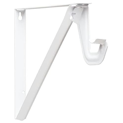 12" Closet-Pro Shelf/Rod Bracket with Slide-Thru, White Finish