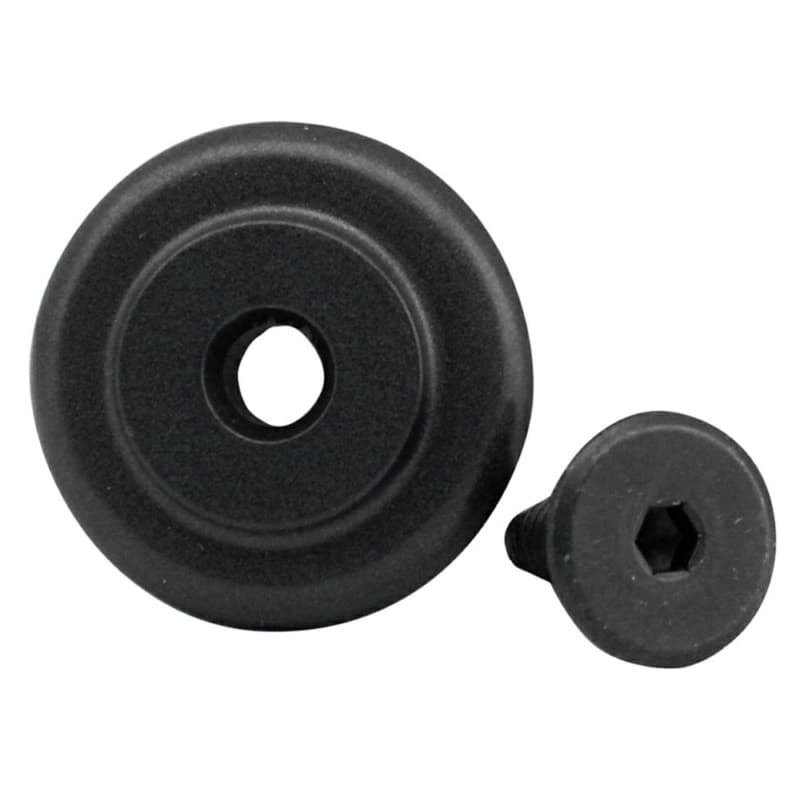 Barn Door Round Track Stop Kit, Black Finish