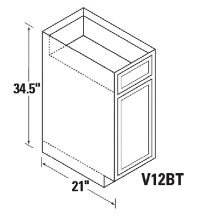 BATHROOM VANITY CABINET GRAY, WCV12BT