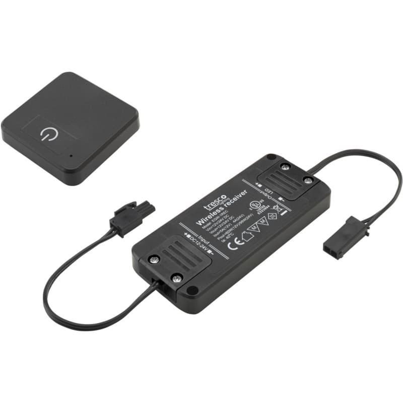 12/24VDC 60W/96W EquiLine FREEDiM Series Receiver/Wireless Touch Dimmer, Black