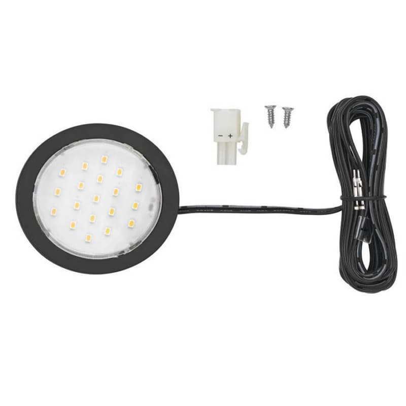 Pockit® Plus LED 1.5W Warm White Puck Light, Black