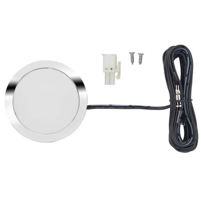 Power Pockit® LED 3W Warm White Puck Light, 2-1/2", Chrome